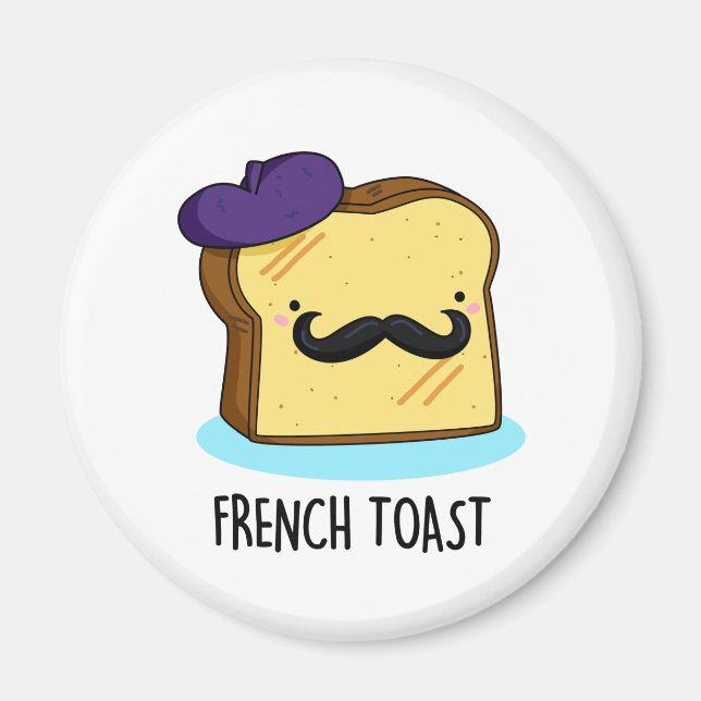 Imán Torta francesa divertida bollo de pan (Frente)