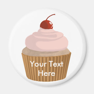 Imán Torta rosa y marrón