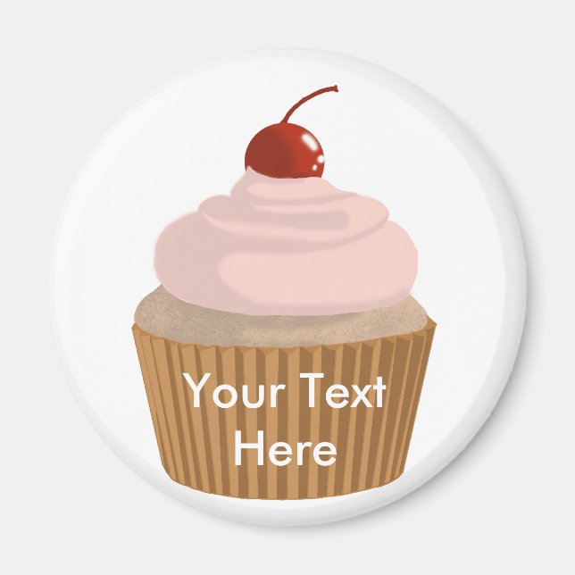 Imán Torta rosa y marrón (Frente)