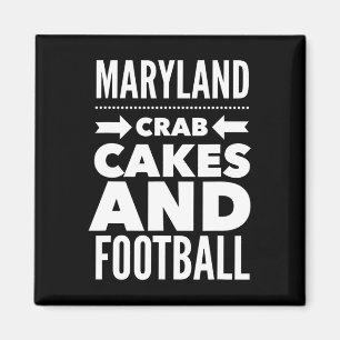 Imán Tortas De Cangrejo De Maryland Y Fútbol Americano