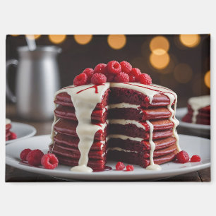 Imán Tortitas de terciopelo rojo