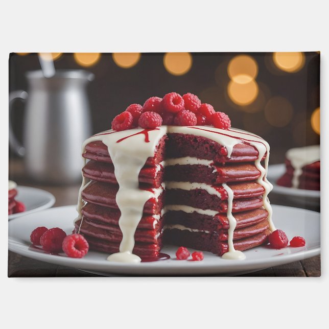 Imán Tortitas de terciopelo rojo (Anverso)