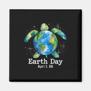Imán Tortuga Camisa Por El Día De La Tierra Para Las Mu