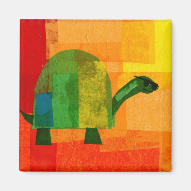 Imán Tortuga con gafas de sol (Frente)