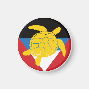 Imán Tortuga de Antigua y Barbuda Antiguo Barbudan