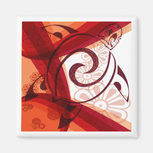 Imán Tortuga de Burgandy-Floral