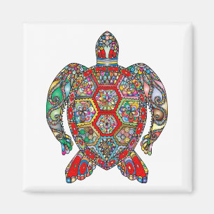 Imán Tortuga de color vibrante