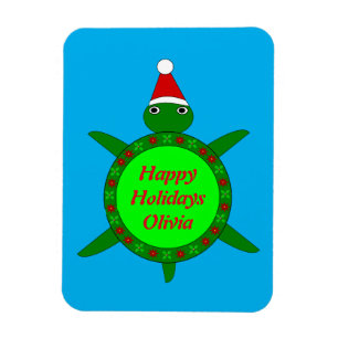 Imán Tortuga de Navidades cortos con Personalizado de c