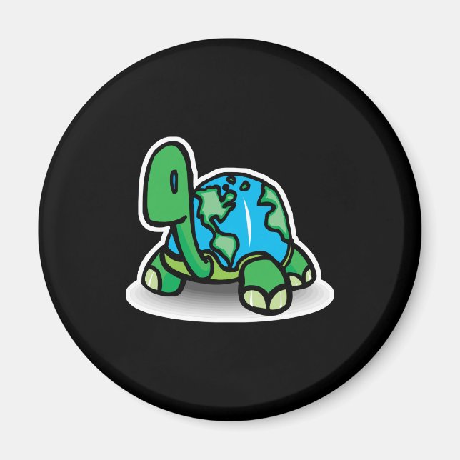 Imán tortuga del día de la tierra (Frente)