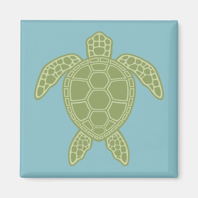 Imán Tortuga del Mar Verde (Frente)