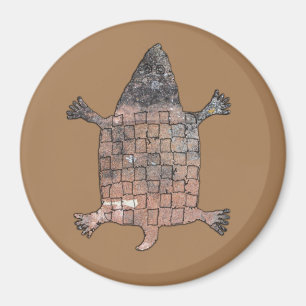 Imán Tortuga estilizada - Diseño de alfarería de fibras