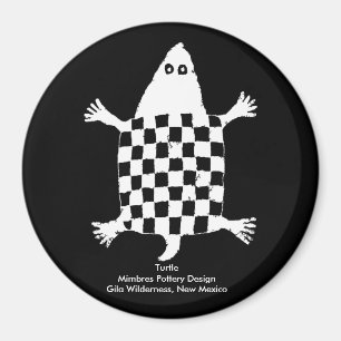 Imán Tortuga estilizada - Diseño de alfarería de fibras
