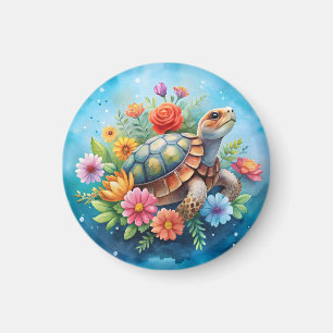 Imán Tortuga floral