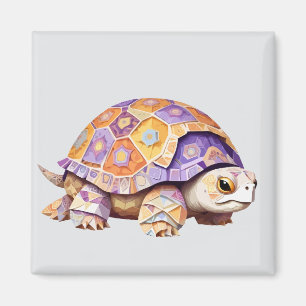 Imán Tortuga juguetona Adorable diversión animal colori
