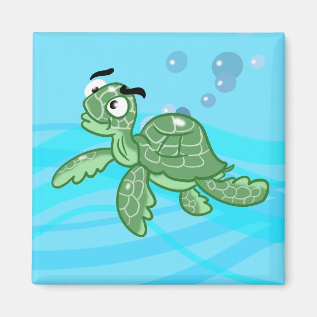 Imán Tortuga marina personalizado (Frente)