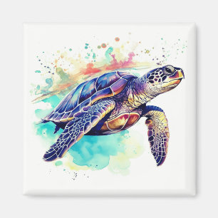 Imán Tortuga marina Pintado acuático