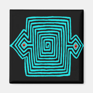 Imán Tortuga Mola de Panamá - Azul Negro
