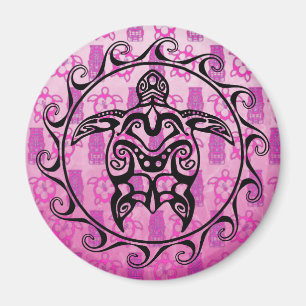 Imán Tortuga tribal negra