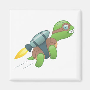 Imán Tortuga voladora con mochila propulsora