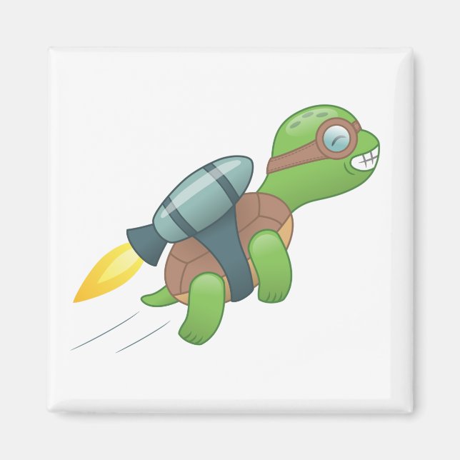 Imán Tortuga voladora con mochila propulsora (Frente)