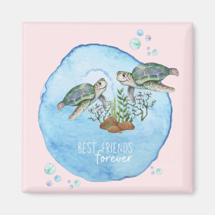 Imán Tortugas marinas BFFs - Mejores regalos personaliz