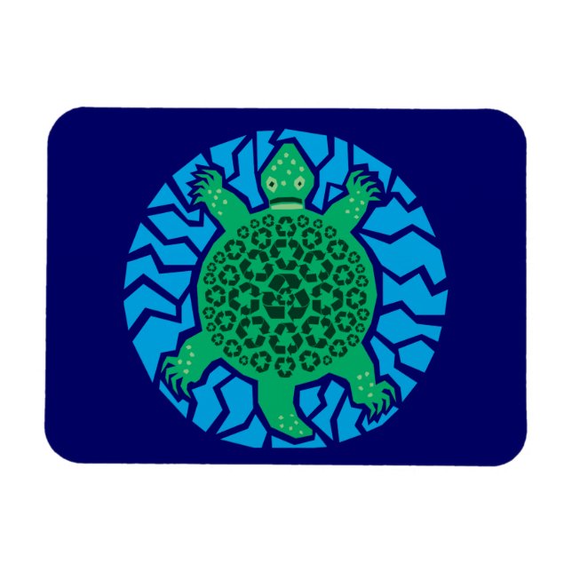 Imán Tortugas marinas, reciclaje (Horizontal)