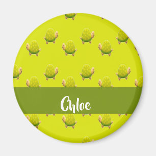 Imán Tortugas verdes de nombre personalizado