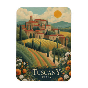 Imán Toscana al atardecer - Italia Viaje
