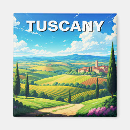 Imán Toscana Italia Campiña
