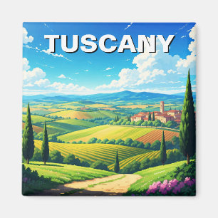 Imán Toscana Italia Campiña