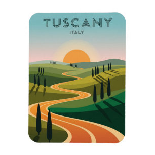 Imán Toscana Italia Campiña Sunset