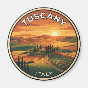 Imán Toscana Italia Campo Atardecer Italia