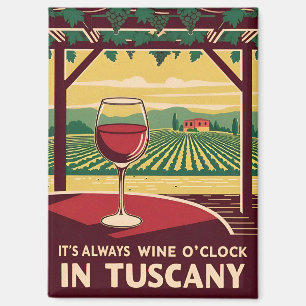 Imán Toscana Italia Viajes Vintage Divertido Vino Humor