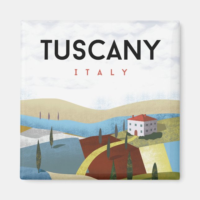 Imán Toscana italy travel Magnet (Frente)