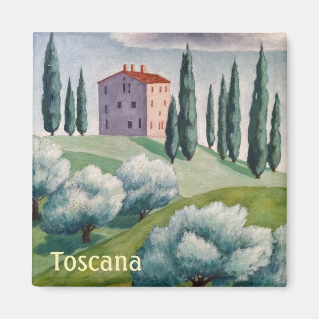 Imán Toscana Magnet/Casa En La Colina/Sunny Italia (Frente)