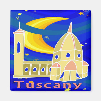 Imán Toscana nocturna estrellada