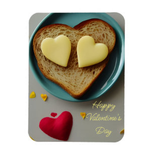 Imán Tostada con mantequilla en forma de corazón Valent
