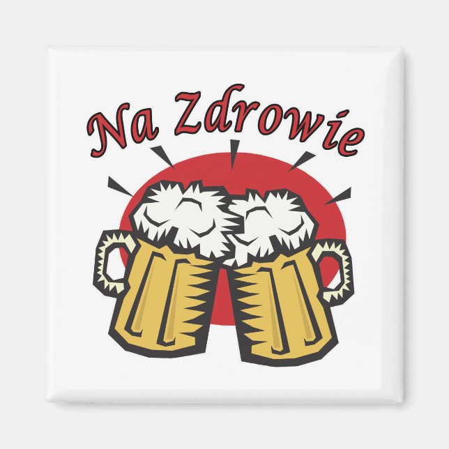 Imán Tostada Na Zdrowie Con Cervezas (Frente)