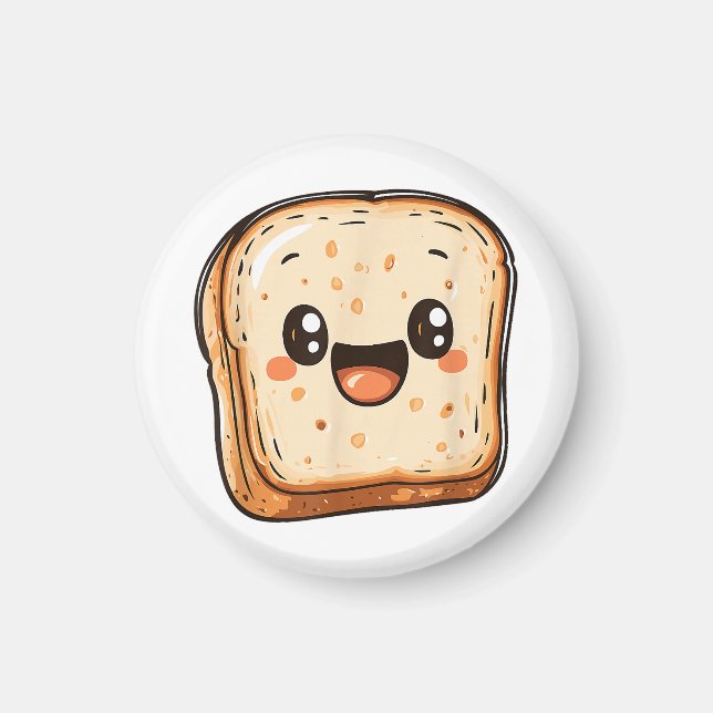 Imán Tostada sonriente del Personalizado de la sección  (Frente)