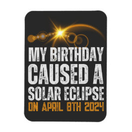 Imán total del cumpleaños divertido del eclipse solar 4