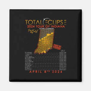 Imán Total Del Eclipse Solar 2024 Tour De Indiana 8 De
