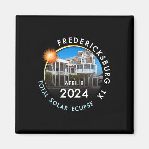 Imán Total Eclipse Solar 2024 Totalidad Fredericksburg 