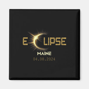 Imán Total Eclipse Solar Maine Totalidad Abril 8 2024 M