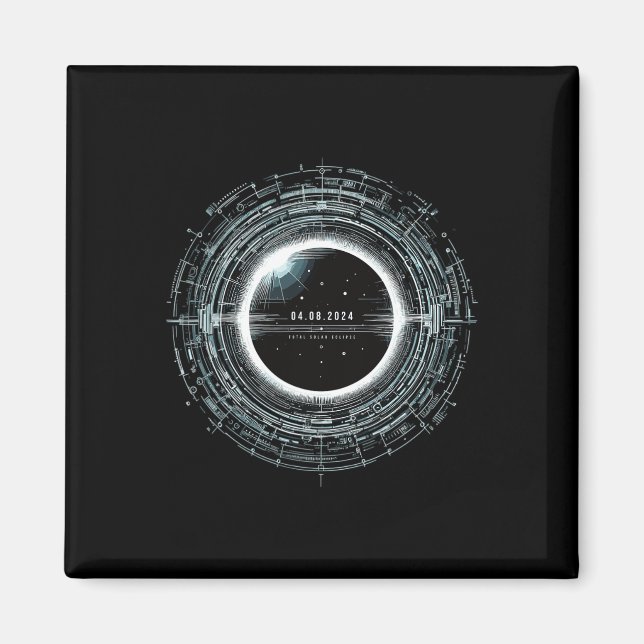 Imán Total Eclipse Solar S Abril 2024 Totalidad S Ee.Uu (Frente)