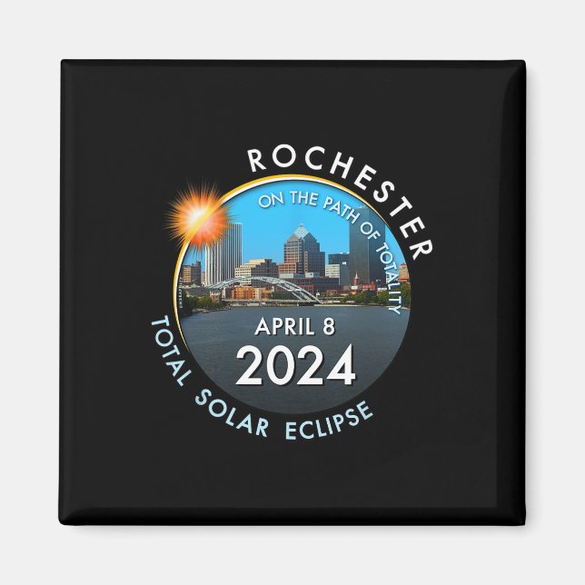 Imán Total Eclipse solar Totalidad Rochester Nueva York (Frente)