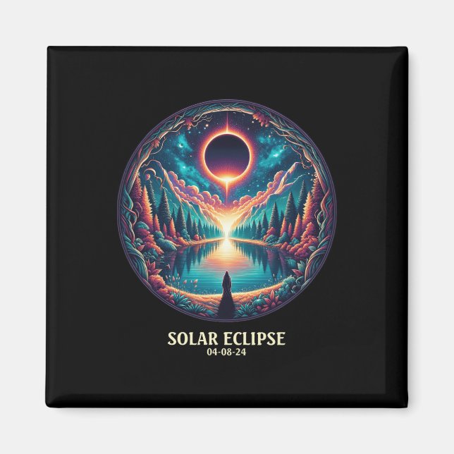 Imán Totalidad Americana Abril 8 2024 Místico Total Sol (Frente)