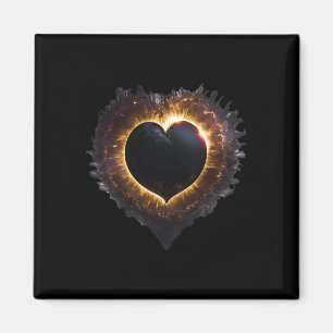 Imán Totalidad Chicas Forma de corazón Eclipse solar to