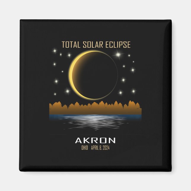 Imán Totalidad De Eclipse Solar Total 2024 (Frente)