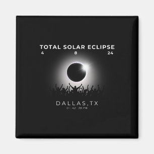 Imán Totalidad de eclipse solar total de 2024 Dallas Te