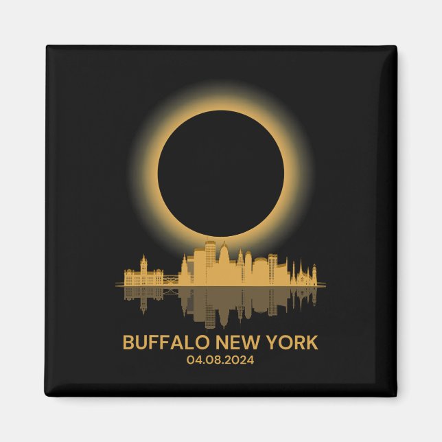 Imán Totalidad de recuerdo de Solar Eclipse Buffalo Nue (Frente)